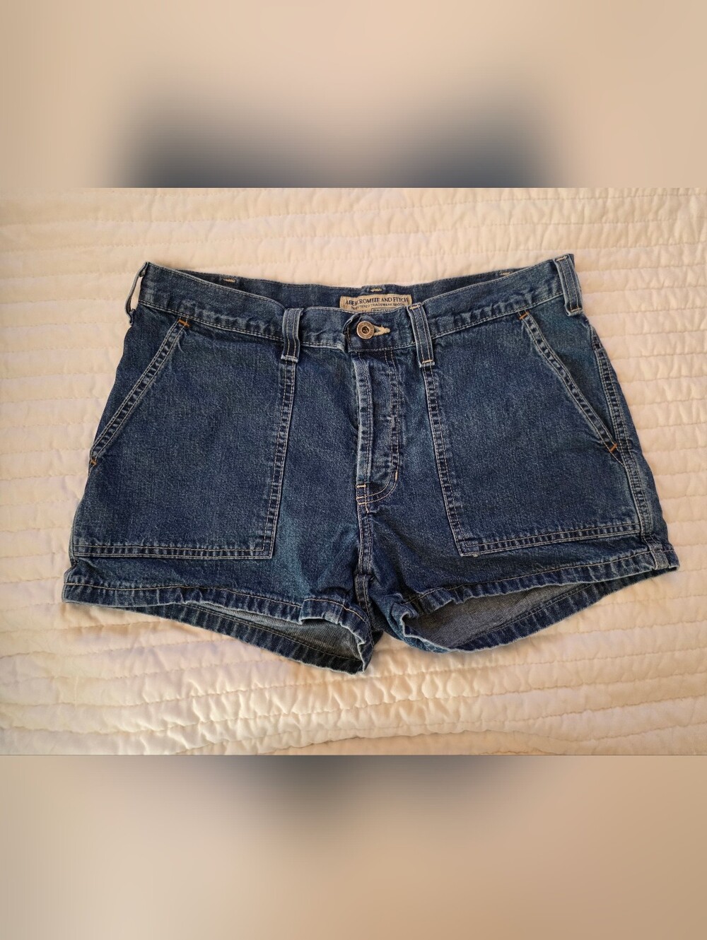 Vintage Abercrombie & Fitch 1990s Y2K Mid Rise  Jean Shorts